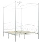 vidaXL Estructura de cama con dosel metal blanco 140x200 cm vidaXL Estructura de cama con dosel metal blanco 140x200 cm