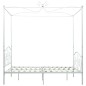 vidaXL Estructura de cama con dosel metal blanco 140x200 cm vidaXL Estructura de cama con dosel metal blanco 140x200 cm