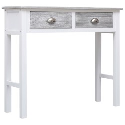 vidaXL Mesa consola de madera gris 90x30x77 cm