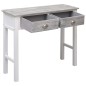 vidaXL Mesa consola de madera gris 90x30x77 cm vidaXL Mesa consola de madera gris 90x30x77 cm