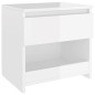 vidaXL Mesitas de noche 2 uds contrachapada blanco brillo 40x30x30 cm vidaXL Mesitas de noche 2 uds contrachapada blanco brillo 40x30x30 cm