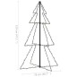 vidaXL Árbol de Navidad 160 LEDs interior y exterior 78x120 cm vidaXL Árbol de Navidad 160 LEDs interior y exterior 78x120 cm