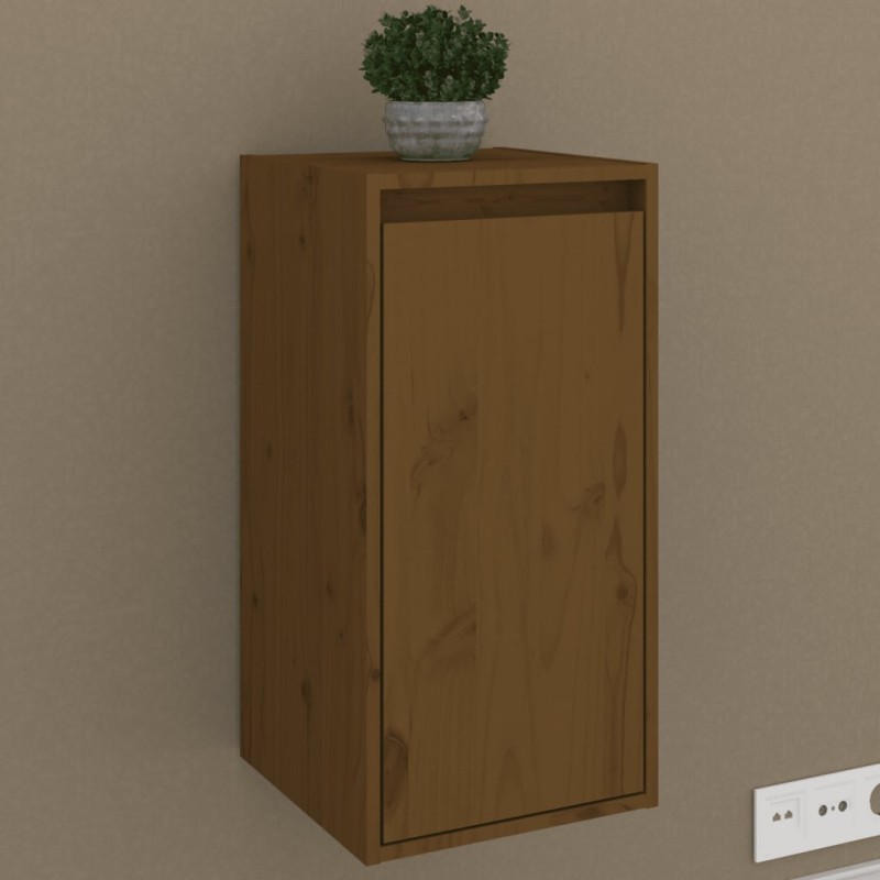 vidaXL Armario de pared madera maciza de pino marrón miel 30x30x60 cm vidaXL Armario de pared madera maciza de pino marrón miel 30x30x60 cm