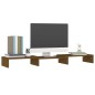 vidaXL Soporte de monitor madera maciza pino marrón miel 80x24x10,5 cm vidaXL Soporte de monitor madera maciza pino marrón miel 80x24x10,5 cm