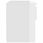 vidaXL Mesitas de noche 2 uds contrachapada blanco brillo 40x30x30 cm vidaXL Mesitas de noche 2 uds contrachapada blanco brillo 40x30x30 cm