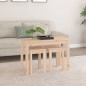 vidaXL Mesas apilables 3 unidades madera maciza de pino vidaXL Mesas apilables 3 unidades madera maciza de pino