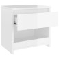 vidaXL Mesitas de noche 2 uds contrachapada blanco brillo 40x30x30 cm vidaXL Mesitas de noche 2 uds contrachapada blanco brillo 40x30x30 cm