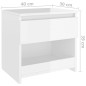 vidaXL Mesitas de noche 2 uds contrachapada blanco brillo 40x30x30 cm vidaXL Mesitas de noche 2 uds contrachapada blanco brillo 40x30x30 cm