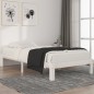 vidaXL Estructura de cama madera maciza de pino blanco 100x200 cm vidaXL Estructura de cama madera maciza de pino blanco 100x200 cm
