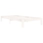 vidaXL Estructura de cama madera maciza de pino blanco 100x200 cm vidaXL Estructura de cama madera maciza de pino blanco 100x200 cm