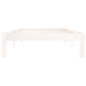 vidaXL Estructura de cama madera maciza de pino blanco 100x200 cm vidaXL Estructura de cama madera maciza de pino blanco 100x200 cm