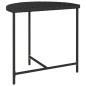 vidaXL Mesa de jardín de ratán sintético negra 80x50x75 cm