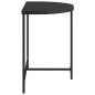 vidaXL Mesa de jardín de ratán sintético negra 80x50x75 cm