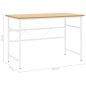 vidaXL Escritorio para ordenador MDF metal blanco roble 105x55x72 cm vidaXL Escritorio para ordenador MDF metal blanco roble 105x55x72 cm