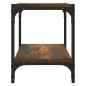 vidaXL Mueble para TV contrachapada y acero roble ahumado 40x33x41 cm vidaXL Mueble para TV contrachapada y acero roble ahumado 40x33x41 cm