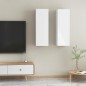 vidaXL Muebles de TV 2 uds blanco brillo 30,5x30x90 cm vidaXL Muebles de TV 2 uds blanco brillo 30,5x30x90 cm