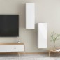 vidaXL Muebles de TV 2 uds blanco brillo 30,5x30x90 cm vidaXL Muebles de TV 2 uds blanco brillo 30,5x30x90 cm