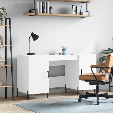 vidaXL Escritorio madera de ingeniería blanco 140x50x75 cm