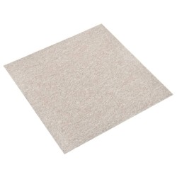 vidaXL Baldosas de suelo de moqueta 20 uds 5 m² 50x50 cm beige claro