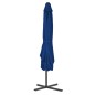 vidaXL Sombrilla de jardín con palo de acero azul 250x250x230cm