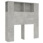 vidaXL Mueble cabecero gris hormigón 100x18,5x104,5 cm vidaXL Mueble cabecero gris hormigón 100x18,5x104,5 cm