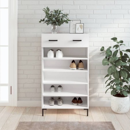 vidaXL Zapatero madera de ingeniería blanco 60x35x105 cm