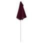 vidaXL Sombrilla de jardín semicircular palo 180x90 cm burdeos rojo