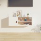 vidaXL Armario de pared de madera maciza de pino blanco 80x30x30 cm vidaXL Armario de pared de madera maciza de pino blanco 80x30x30 cm