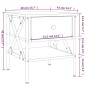 vidaXL Mesita de noche madera de ingeniería marrón roble 40x42x45 cm