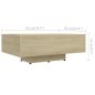 vidaXL Mesa de centro madera contrachapada color roble 85x55x31 cm vidaXL Mesa de centro madera contrachapada color roble 85x55x31 cm