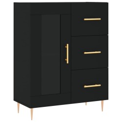 vidaXL Aparador de madera de ingeniería negro 69,5x34x90 cm