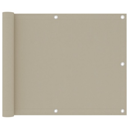 vidaXL Toldo para balcón tela oxford beige 75x500 cm