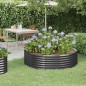 vidaXL Jardinera arriate acero recubierto polvo antracita 140x140x36cm vidaXL Jardinera arriate acero recubierto polvo antracita 140x140x36cm