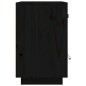 vidaXL Mesita de noche madera maciza de pino negro 40x34x55 cm vidaXL Mesita de noche madera maciza de pino negro 40x34x55 cm