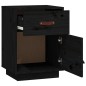 vidaXL Mesita de noche madera maciza de pino negro 40x34x55 cm vidaXL Mesita de noche madera maciza de pino negro 40x34x55 cm