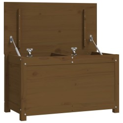 vidaXL Caja de almacenaje madera maciza pino marrón miel 80x40x45,5 cm