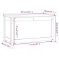 vidaXL Caja de almacenaje madera maciza pino marrón miel 80x40x45,5 cm vidaXL Caja de almacenaje madera maciza pino marrón miel 80x40x45,5 cm