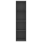 vidaXL Mueble TV pared madera contrachapada gris 37x37x142,5 cm