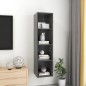 vidaXL Mueble TV pared madera contrachapada gris 37x37x142,5 cm