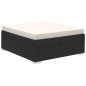 vidaXL  Set muebles de jardín 12 pzas y cojines ratán sintético negro 