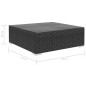 vidaXL  Set muebles de jardín 12 pzas y cojines ratán sintético negro 
