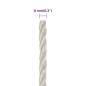 vidaXL Cuerda de trabajo polipropileno blanco 8 mm 100 m vidaXL Cuerda de trabajo polipropileno blanco 8 mm 100 m