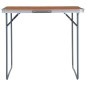 vidaXL Mesa de camping plegable con estructura metálica 80x60 cm