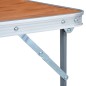 vidaXL Mesa de camping plegable con estructura metálica 80x60 cm