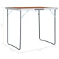 vidaXL Mesa de camping plegable con estructura metálica 80x60 cm