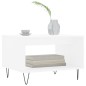vidaXL Mesa de centro madera de ingeniería blanca 60x50x40 cm vidaXL Mesa de centro madera de ingeniería blanca 60x50x40 cm