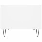 vidaXL Mesa de centro madera de ingeniería blanca 60x50x40 cm vidaXL Mesa de centro madera de ingeniería blanca 60x50x40 cm