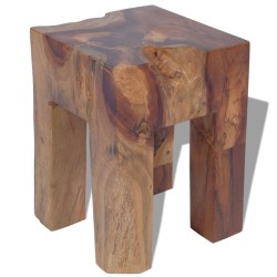 vidaXL Taburete de madera de teca maciza 