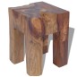 vidaXL Taburete de madera de teca maciza vidaXL Taburete de madera de teca maciza