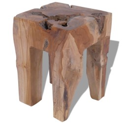 vidaXL Taburete de madera de teca maciza 